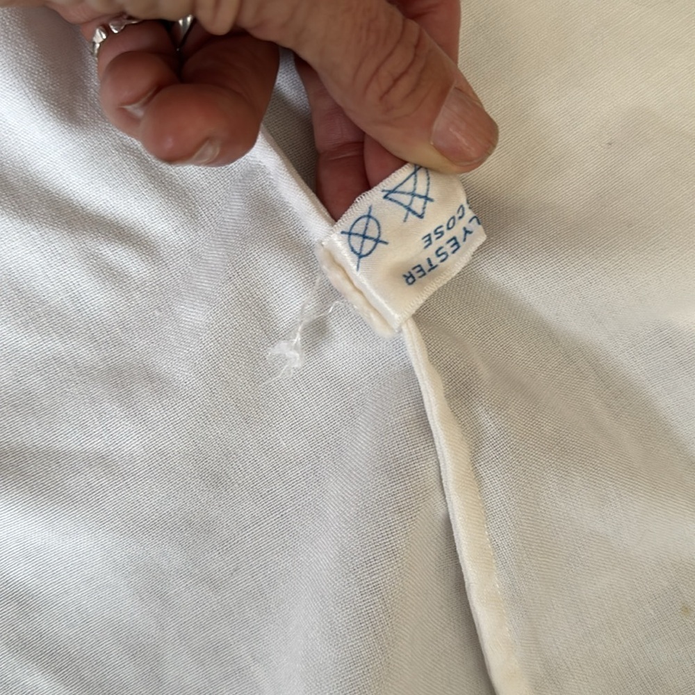 Vintage white button down with floral embroidery size 46 - Picture 10 of 16